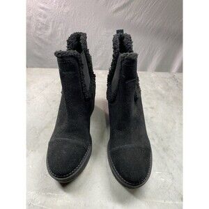 Sam Edelman Boots Women’s 9.5  Reagan Black Faux Suede Wedge Ankle